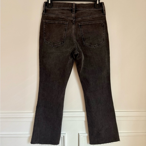 Madewell Petite Kick Out Crop Jeans in Washed Black: Raw Hem Edition - Picture 2 of 8